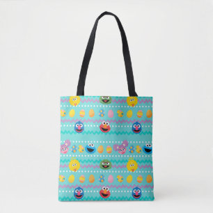Bolso De Tela Patrón de Huevo de Pascua de Plaza Sésamo