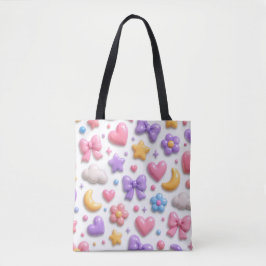 Bolso De Tela Patrón de iconos pastel de dulces lindos