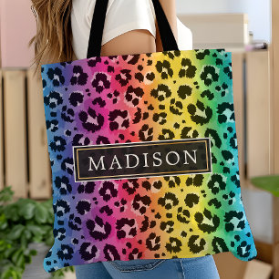 Bolso De Tela Patrón de Impresión de Animal Leopardo Guepardo Ar
