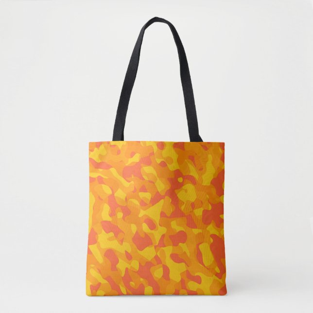 Bolso De Tela Patrón de impresión de camuflaje amarillo Naranja (Anverso)