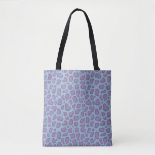 Bolso De Tela Patrón de impresión de leopardo púrpura Pastel