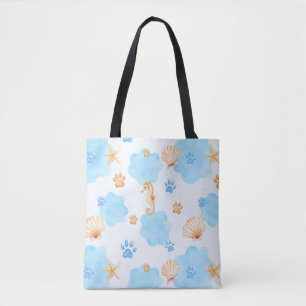 Bolso De Tela Patrón de impresión de pata de inspiración oceánic