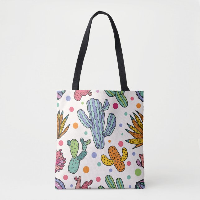 Bolso De Tela Patrón de infiltración de cactus (Anverso)