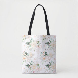 Bolso De Tela Patrón de jardín floral Rosa