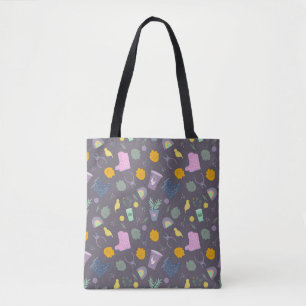 Bolso De Tela patrón de jardín multicolor