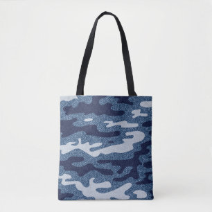 Bolso De Tela Patrón de jeans de denim para el camuflaje visto