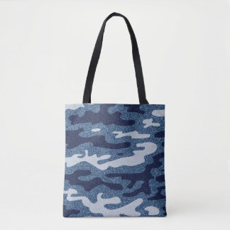 Bolso De Tela Patrón de jeans de denim para el camuflaje visto
