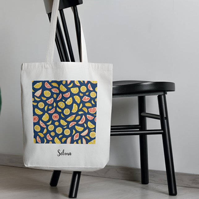 Bolso De Tela Patrón de jugosos limones Tote Bag (Subido por el creador)