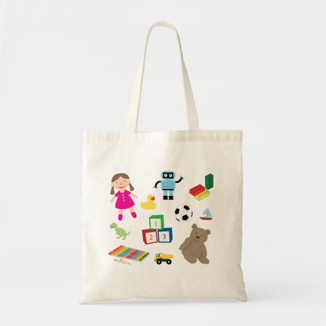 Bolso De Tela Patrón de juguetes para niños (Frente)