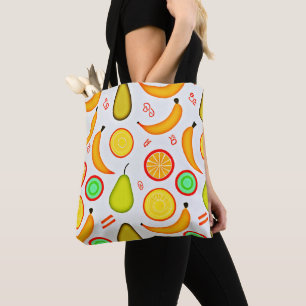 Bolso De Tela Patrón de Kaleidoscopio de Fruto Vibrante