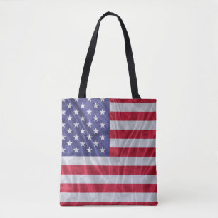 Bolso De Tela Patrón de la bandera de los Estados Unidos sobre l