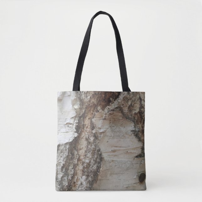 Bolso De Tela Patrón de la corteza de Birch (Anverso)