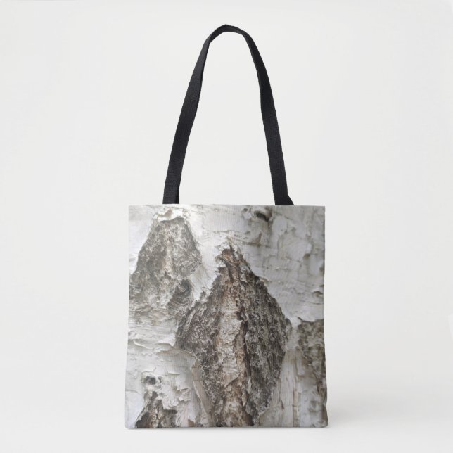 Bolso De Tela Patrón de la corteza de Birch (Anverso)