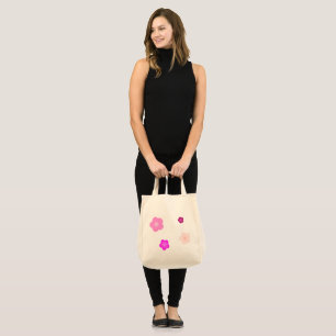 Bolso De Tela Patrón de la flora púrpura del gradiente de la pri