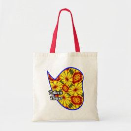 Bolso De Tela Patrón de las flores doradas