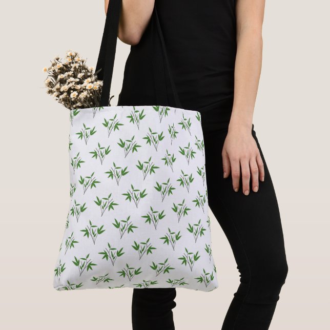 Bolso De Tela Patrón de las ramas de bambú (Detalle)