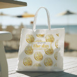 Bolso De Tela Patrón de lémones amarillos modernos y apretar el<br><div class="desc">Patrón de lémones amarillos modernos y apretar el día</div>
