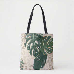 Bolso De Tela Patrón de leopardo, diseño sin fisuras de impresió