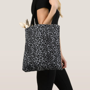 Bolso De Tela Patrón de leopardo gris