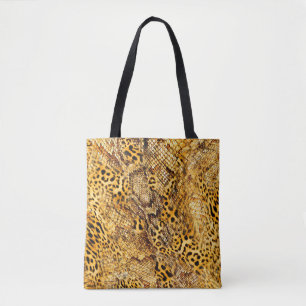 Bolso De Tela Patrón de leopardo y serpiente