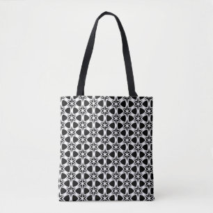 Bolso De Tela Patrón de letalidad en blanco y negro