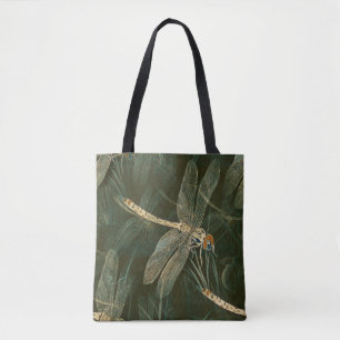 Bolso De Tela Patrón de libélula majestuosa 