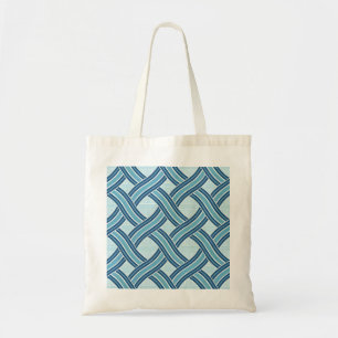 Bolso De Tela Patrón de líneas azules