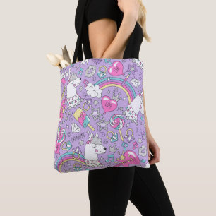 Bolso De Tela Patrón de llama 1