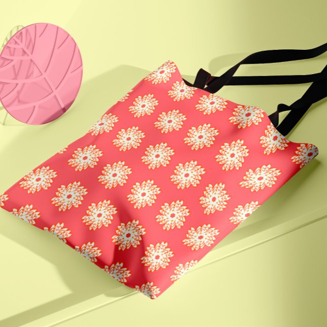 Bolso De Tela Patrón de llama geométrica circular floreciente (Subido por el creador)