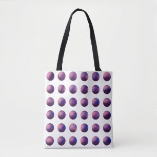 Bolso De Tela Patrón de lunares con gradiente púrpura Moderno