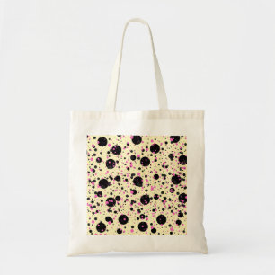 Bolso De Tela Patrón de lunares glamurosos rosa y negro