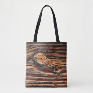 Bolso De Tela Patrón de madera de vidrio