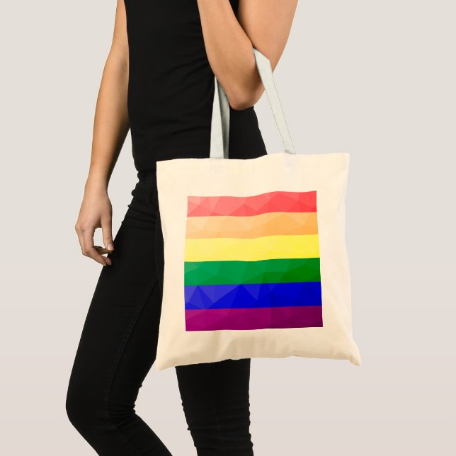 Bolso De Tela Patrón de malla geométrica de las líneas de arco i (Anverso (producto))