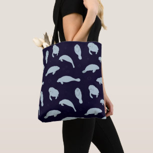 Bolso De Tela Patrón de manatí de corte