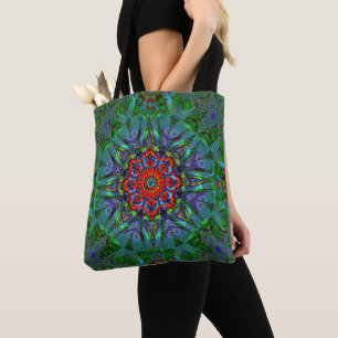 Bolso De Tela Patrón de mandala de textura textil de Confianza