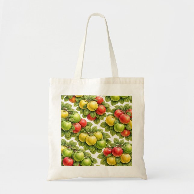 Bolso De Tela Patrón de Manzana Mixta (Frente)