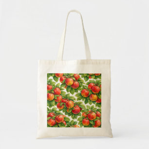 Bolso De Tela Patrón de Manzana Roja