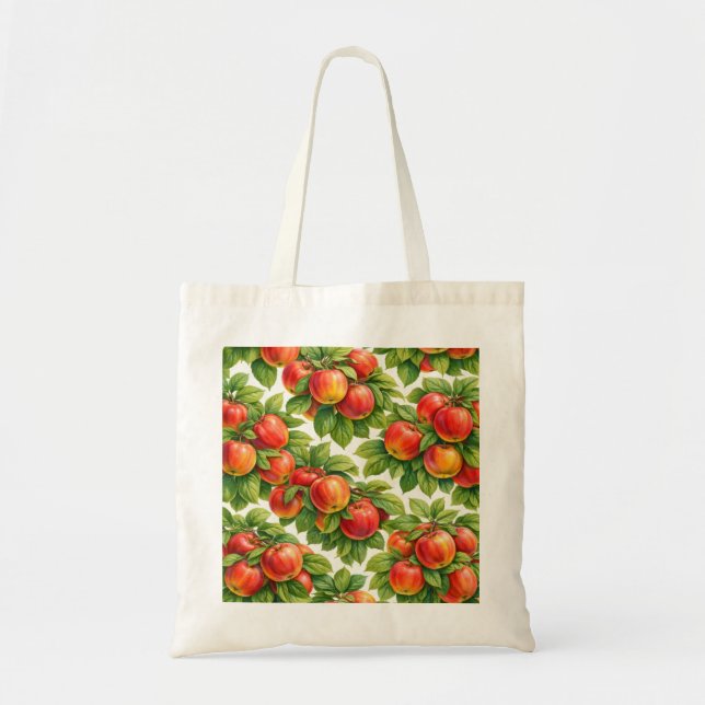 Bolso De Tela Patrón de Manzana Roja (Frente)