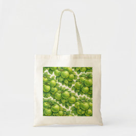 Bolso De Tela Patrón de Manzana Verde