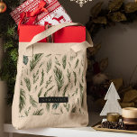 Bolso De Tela Patrón de marea verde de invierno de color agua<br><div class="desc">Patrón de marea verde de invierno de color agua</div>