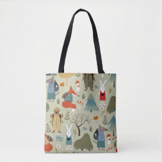 Bolso De Tela Patrón de marea vintage sin costura con animales t