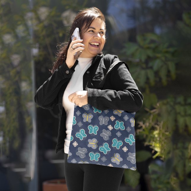 Bolso De Tela patrón de mariposa (Subido por el creador)