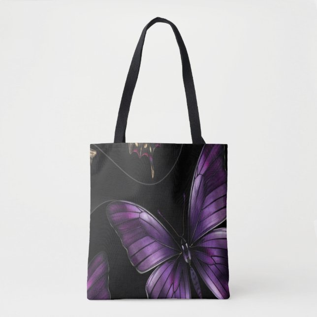 Bolso De Tela Patrón de mariposa de ensueño (Anverso)