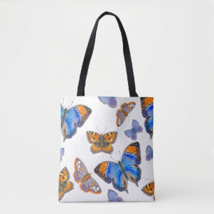Bolso De Tela Patrón de mariposas sin soldadura