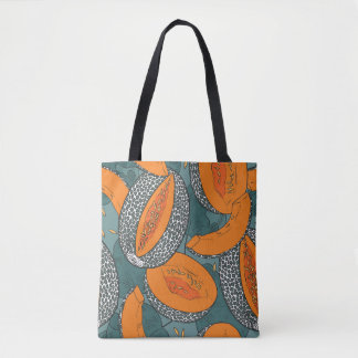 Bolso De Tela Patrón de melón de Cantaloupe