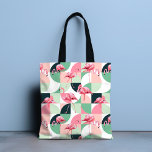 Bolso De Tela Patrón de Moda geométrica de flamenco rosado moder<br><div class="desc">La bolsa de tote del patrón geométrico de Moda giratoria rosada moderno Flamingo presenta flamencos modernos de color rosa tropical sobre un fondo geométrico. Perfecto como regalos para cumpleaños,  Navidades y vacaciones. Creado por Evco Studio www.zazzle.com/store/evcostudio</div>