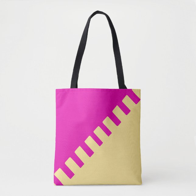 Bolso De Tela Patrón de moda moderno y rosado (Anverso)