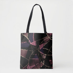 Bolso De Tela Patrón de mosaico abstracto