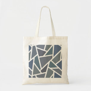 Bolso De Tela Patrón de mosaico azul-gris