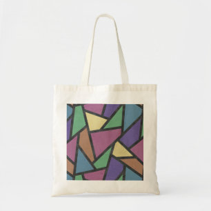Bolso De Tela Patrón de mosaico de colores de arcoiris silenciad
